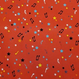 Cotton fabric, music note print